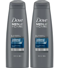 Dove Men Sh 2 in 1 Youthfull Revital 12 Oz 2 Pack