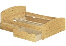 Telaio letto matrimoniale 160x220 in Pino con 3 utili cassettoni 60.50-16-220oR