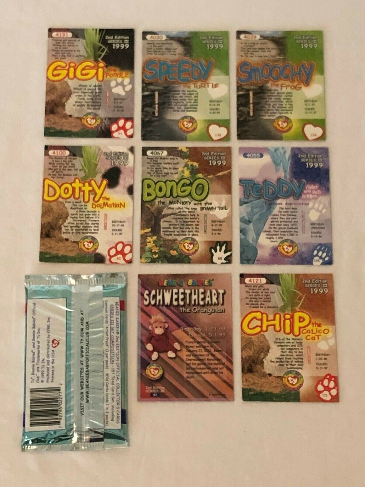Ty Beanie Babies Series III 2nd Edition Collector Cards 1999 Plus 8 Extra Cards - Picture 2 of 12