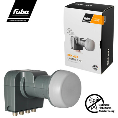 Fuba DEK 407 Quattro LNB LNC Sat Empfang für Multischalter HDTV 4k 3D TV UHD LMB