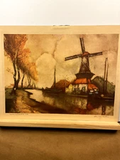 Vintage, After- Julien Van Santen "The River In Flanders"  Heliogravure Print