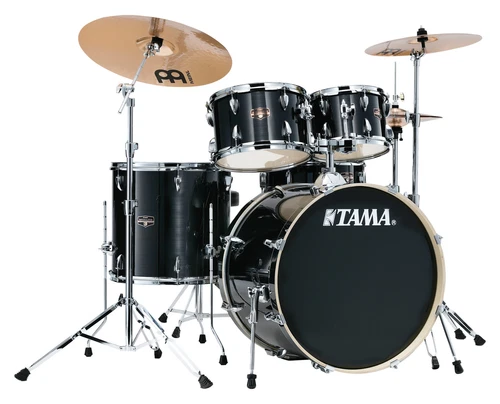 Tama IE52H6W-HBK Imperialstar Drumkit Hairline Black Schlagzeug Becken Ständer
