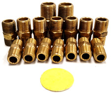 ASSORTED LOT PARKER BRASS HEX THREADED NIPPLES ***LOT OF 16***