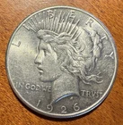1926-P Peace Silver Dollar - VAM-2 TOP 50 Doubled Olive Branches - AU+-BU
