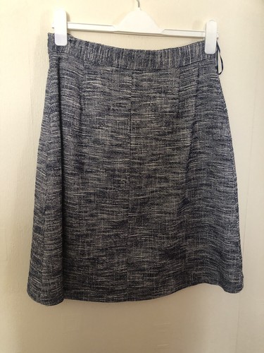 Whistles Navy & Cream Skirt With Front Pockets Size:12 UK - Picture 5 of 10