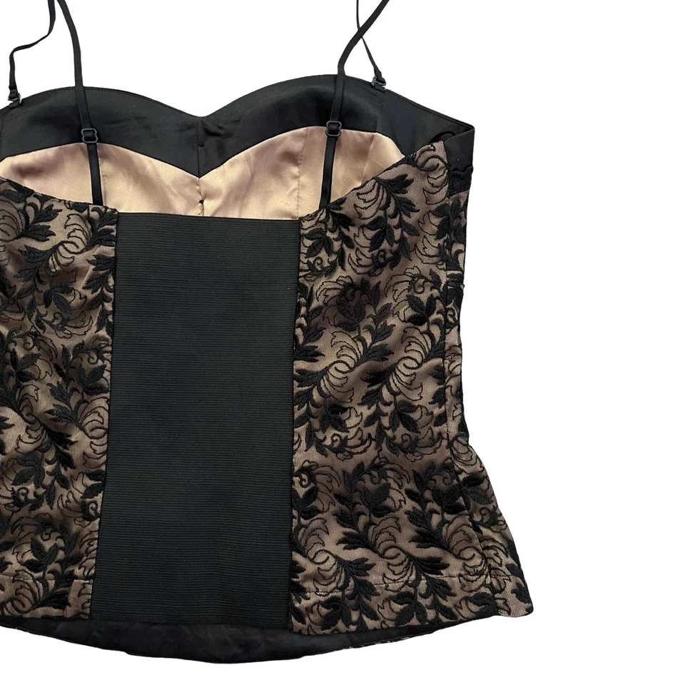 XOXO Lace Fairy Grunge Corset Babydoll Tank Top Size M Black Whimsigoth Y2K 90s - Image 4 of 4