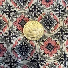 VINTAGE FLOUR SUGAR SACK STILL STITCH TOGETHER PINK GRAY BEAUTIFUL