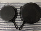 Vtg Griswold No 6 (699) & 9 (710) Cast Iron Skillet Small Logo Erie PA