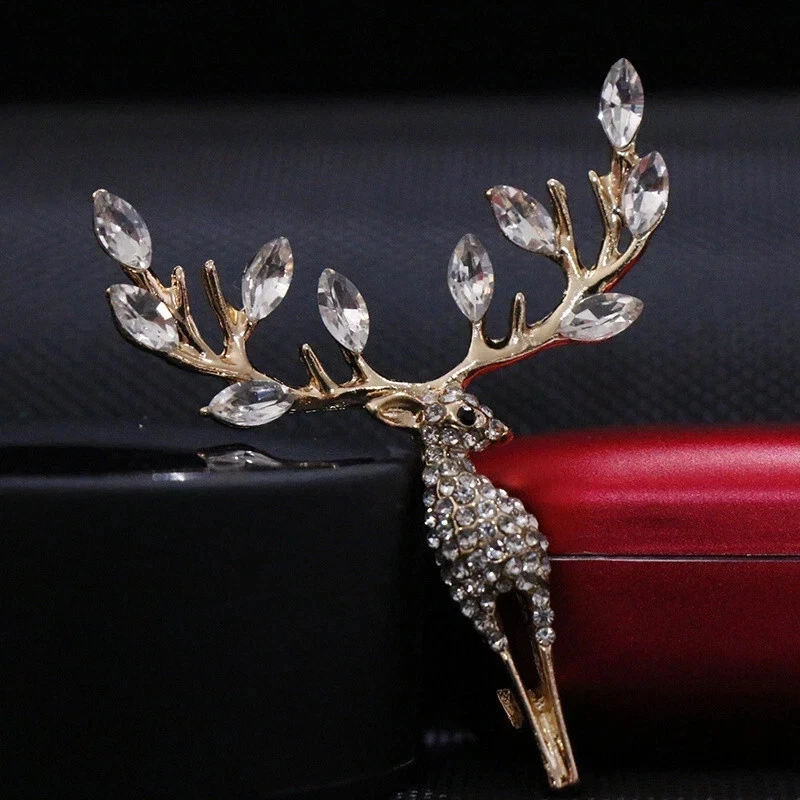 Broche Dear folheado a ouro amarelo 14k corte marquesa simulado diamante 1,54 quilates - Imagem 3 de 4