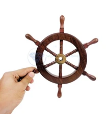Hand Crafted Premium Nautical Wooden Ship Wheel | Exclusive Pirate's Wall Dec...