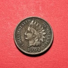 (1) Beautiful Toned 1902 Indian Head Cent/Penny VF-VERY FINE NICE DETAIL