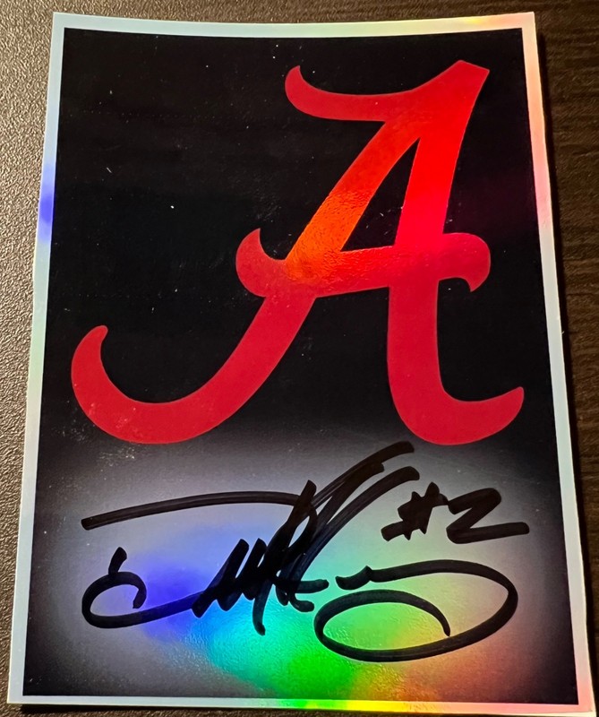 Alabama Crimson Tide football DERRICK HENRY AUTOGRAPHED LOGO Bama card