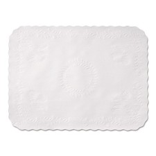 Hoffmaster TC8704472 Anniv Embossed Scalloped Edge Tray Mat - WHT (1000/CT) New