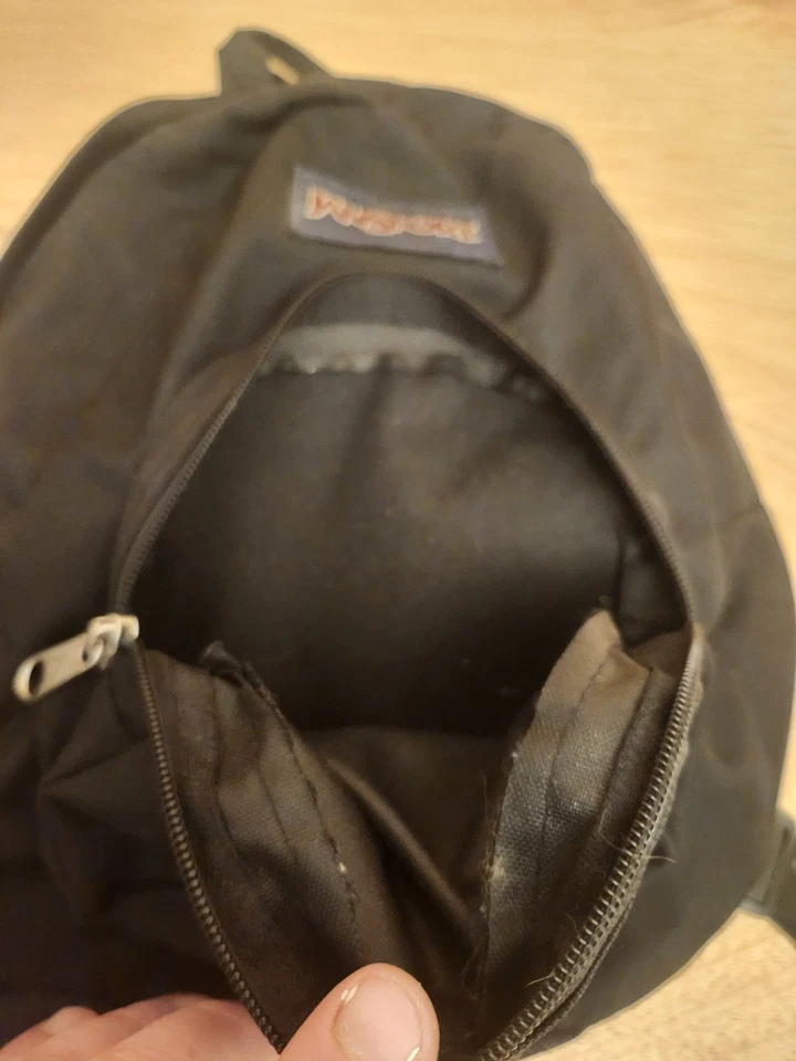 Nuevo con etiquetas JanSport Media Pinta Mini Mochila Bolso de Día Negro Doble Correa Multi Bolsillo Foto 4 de 4