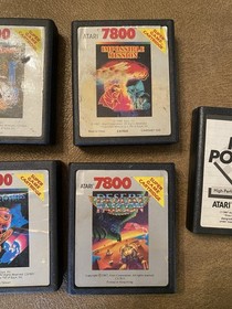 Atari 7800 Game Lot  Summer Games Desert Falcon Impossible Mission UNTESTED