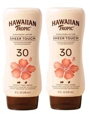 2 Hawaiian Tropic Sheer Touch Ultra Radiance Lotion Sunscreen SPF 30, 8oz 2 Pack