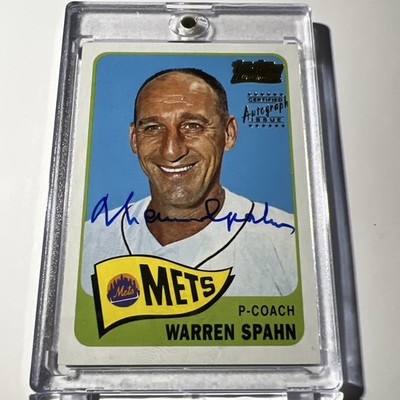 2001 Topps Team Topps Legends Auto Warren Spahn #TT13F Auto HOF