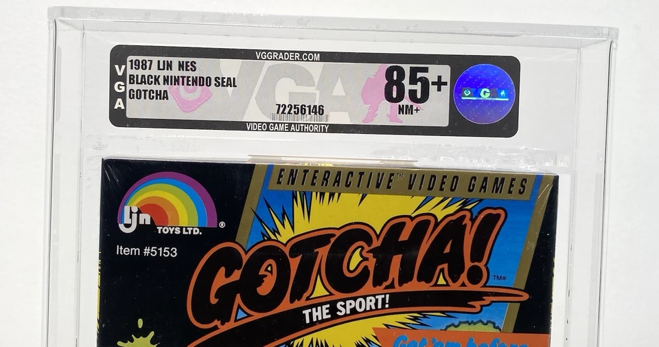 Gotcha the Sport Nintendo NES New 1987 Factory Sealed Black Circle Seal VGA 85+ - Image 2 of 4