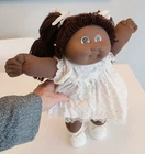 Vtg Cabbage Patch Kid African American Head #3 Black Sig. 1984 Orig. Clothes