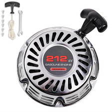 Brilliant Chrome Pull Start Recoil Starter Assembly for Predator 212 Coleman B20