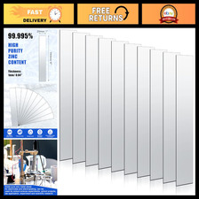 10 Pcs 99.995 Pure Zinc Anode Sheets for Plating, Electroplating, 0.04"x1"x6