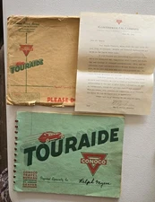  1941 Conoco Touraide Routing With Envelope And Letter!  