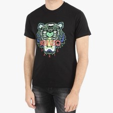 Kenzo Men  s Black Tiger Print T-Shirt Size M