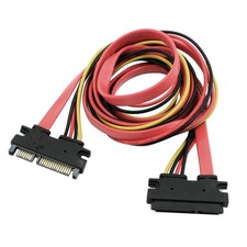 SATA 22 Pin SATA Male to Female M/F Data Power Transfer Cable 3.3Ft
