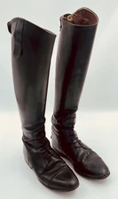 Vintage F.lli Fabbri Long Calf Black Riding Boots Size 9