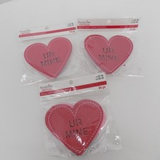 3 Pkg Recollections Valentines Day Die Cut Shaped Hearts Ur Mine Craft Scrapbook