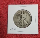 1929 d circulated Walking Liberty half dollar