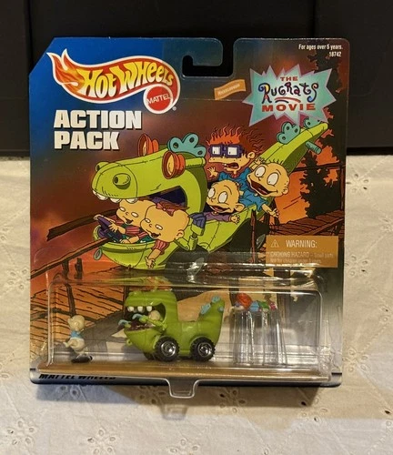 Vintage 1998 Rugrats Movie Reptar Wagon Hot Wheels Action Pack Road Adventure