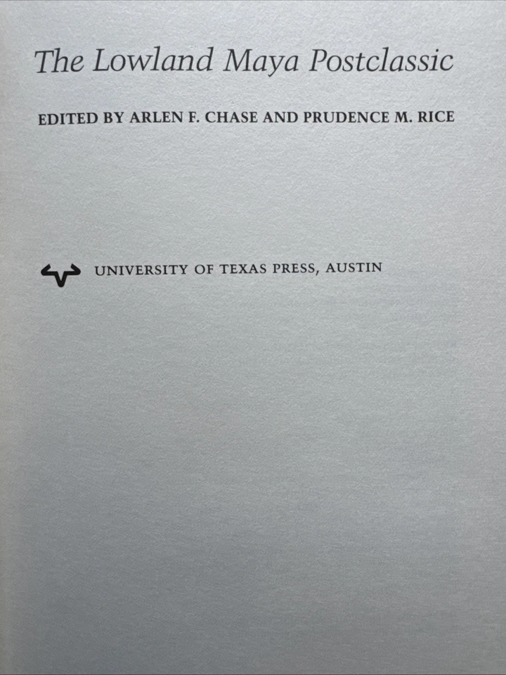 The Lowland Maya Postclassic 1985 First Edition Illustrated HCDJ Essays Mexico - Image 4 of 4