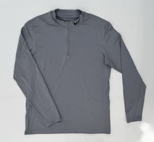 Nike Dri-Fit Sweater Men's Gray 1/4 Zip Mock Neck Pullover Size Large