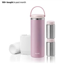 Papablic 360  CapsuleChill Bottle Cooler Sakura Pink Stainless Steel TSA Vacuum