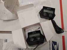 Lot 2x. NOS Digital Hour Meter Tachometer Maintenance Reminder 