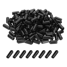 6mm/0.24" Rubber End Caps, 144 Pcs Screw Ends Bolt Tube Thread Protector