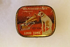 VINTAGE VICTOR GRAOPHONE NEEDLE TIN WITH NEEDLES