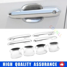 Fit For Toyota RAV4 2019-2023 Chrome Silver Side Door Handle Bowl Frame Trim 8*
