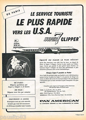 REKLAME WERBUNG 065 1957 PAN AMERICAN auf SUPER 7 CLIPPER