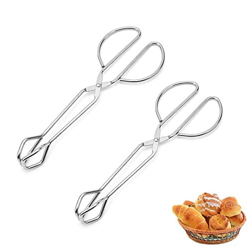 2 Pezzi Pinze Forbice per Barbecue, 25.3x9.3cm Pinze Forbice Cucina, (r4n)