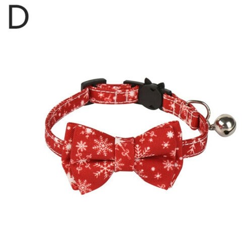Cute Christmas Tie Bell Pet Supplies Collar Bow Cat Kitten Safety Breakaway - Picture 9 of 15