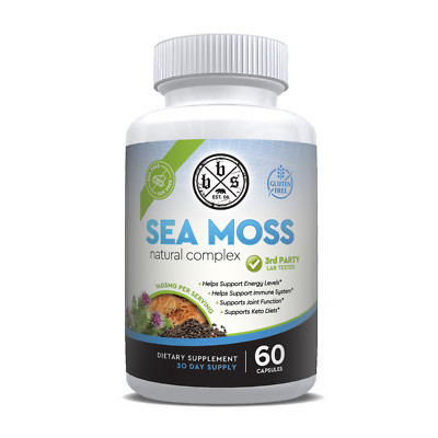 Sea Moss Natural Complex (2 Pack) - 120 Capsules / 60 Day Supply