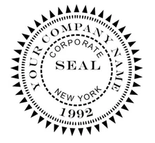 Custom Designer Corporate Seal Shiny EZ seal Embosser Corporate Seal