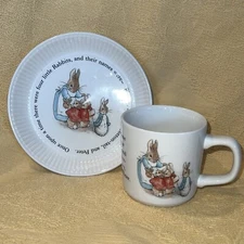 Vintage Peter Rabbit Nursery Child's Dish Set Wedgwood Beatrix Potter 1993