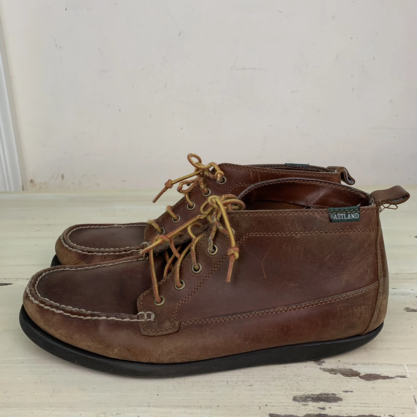 EASTLAND - Brown Leather Chukka Camp Boat Shoe Boots, Mens 13 D - MUST SEE!
Opens in a new window or