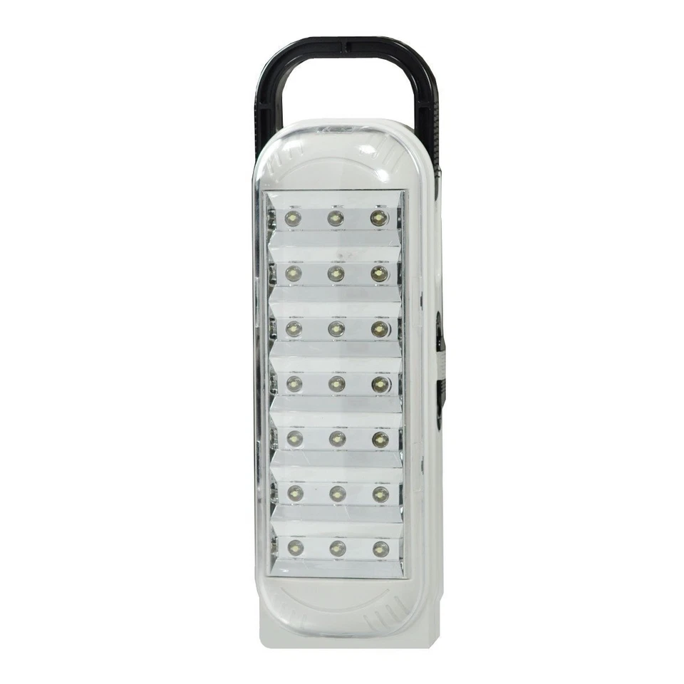 Luce Di Emergenza Torcia Portatile Lampada Ricaricabile Bianca 21 Led Con Cavo