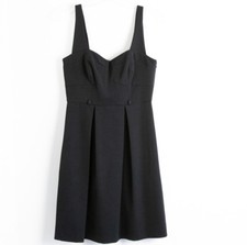 Black Halo cocktail party prom evening little black dress lbd Size 6 s m flare