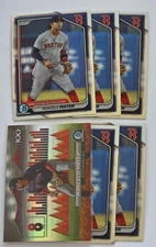 Marcelo Mayer 2024 Bowman Lot: 5 Chrome cards #BCP-44 & 1 Top 100 Red Sox