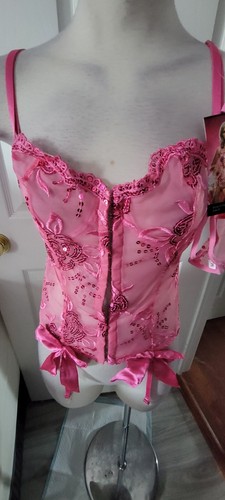 Leg Avenue Gorgeous Bustier Corset Hook Front - Picture 7 of 11